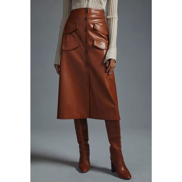 anthropologie Mare Mare x Anthropologie Faux Leather Skirt