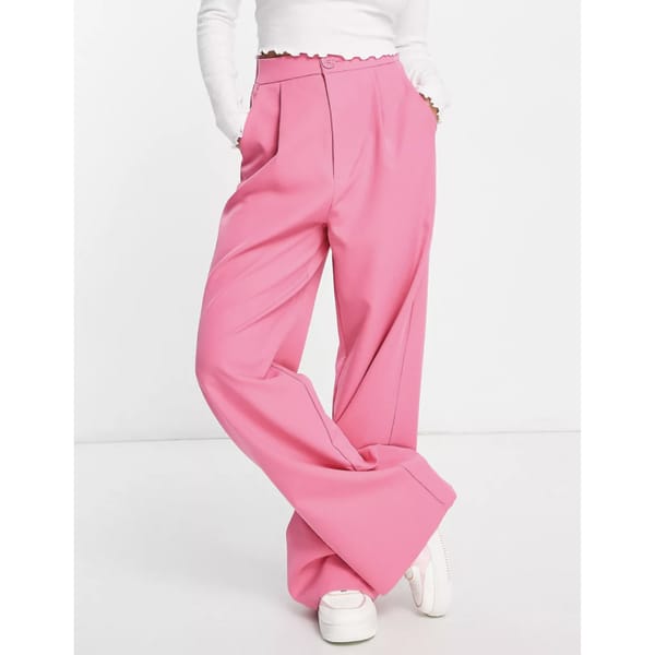 asos - stradivarius - BEA SUIT PANTS - FUCHSIA