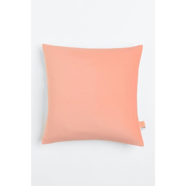 cotton velvet cushion cover in light orange