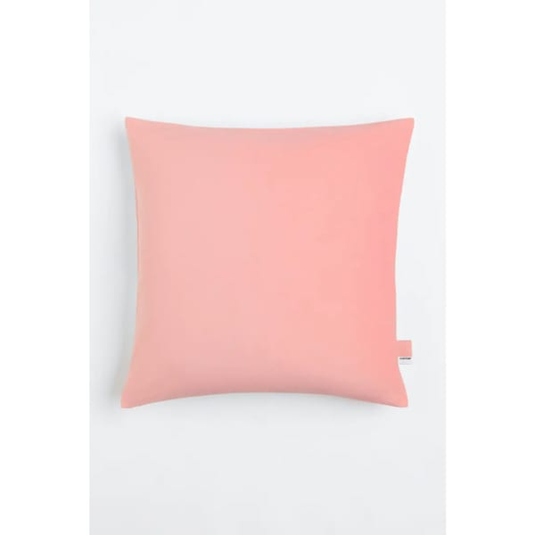 cotton velvet cushion cover in light pink