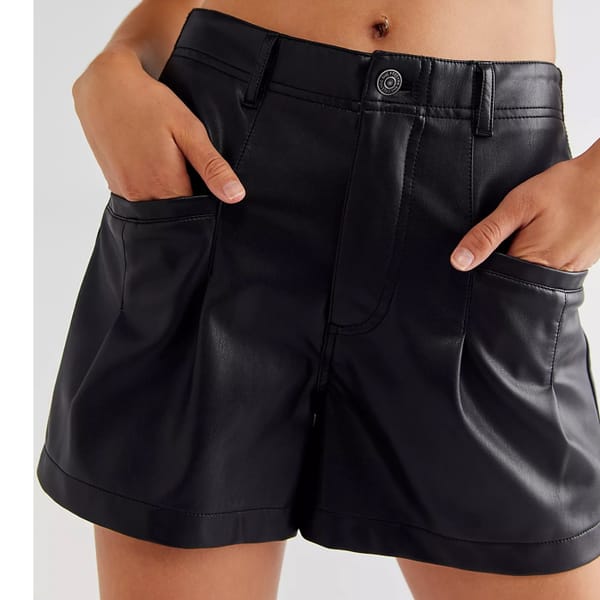 freepeople Press Play Vegan Shorts copy - leather shorts