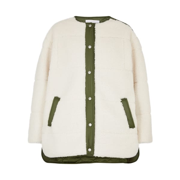 FRAME Quilted faux shearling and shell jacket - January Sale