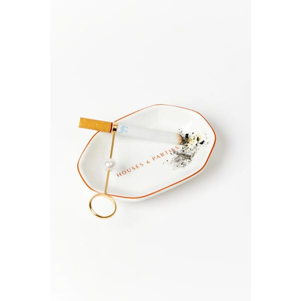 HOUSES & PARTIES PORCELAIN ASHTRAY