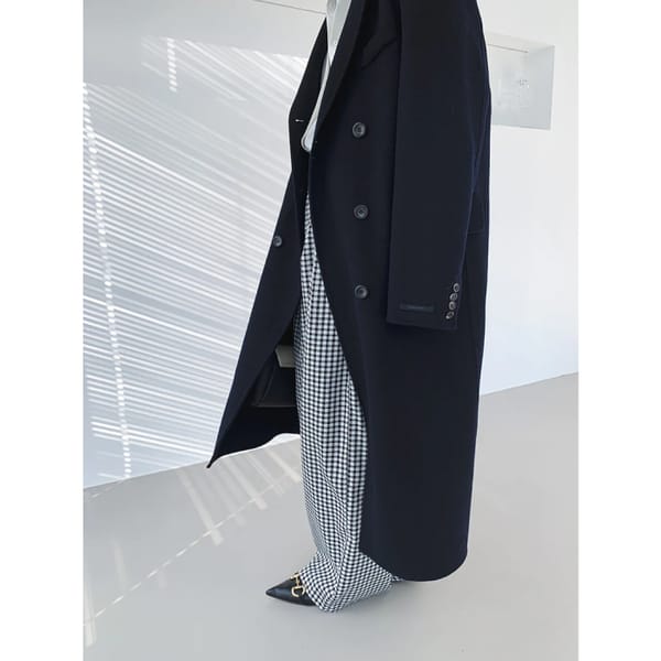 marcela london Navy Cashmere Blend Coat - January Sale