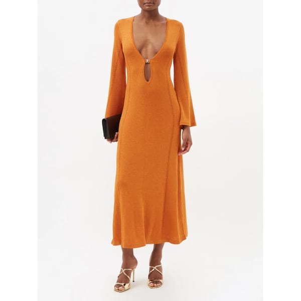DODO BAR OR Juna lamé-jersey midi dress - Resort Wear
