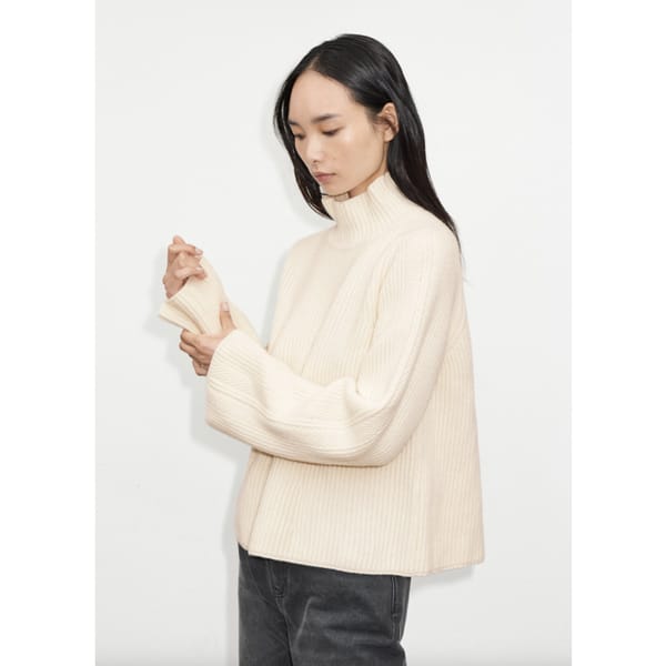me+ em Merino Cashmere Rib A-Line Jumper Merino Cashmere - January Sale