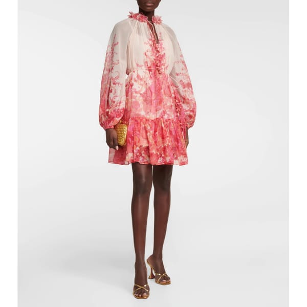 ZIMMERMANN High Tide Lantern floral voile minidress - Resort Wear