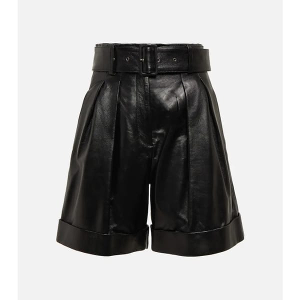 myytheresa NEW SEASON GOLDEN GOOSE Leather shorts