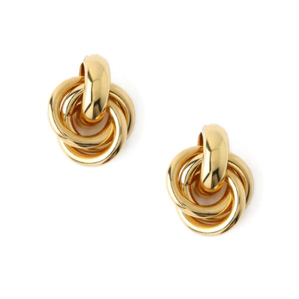 orelia STATEMENT INTERLOCKING EARRINGS - GOLD
