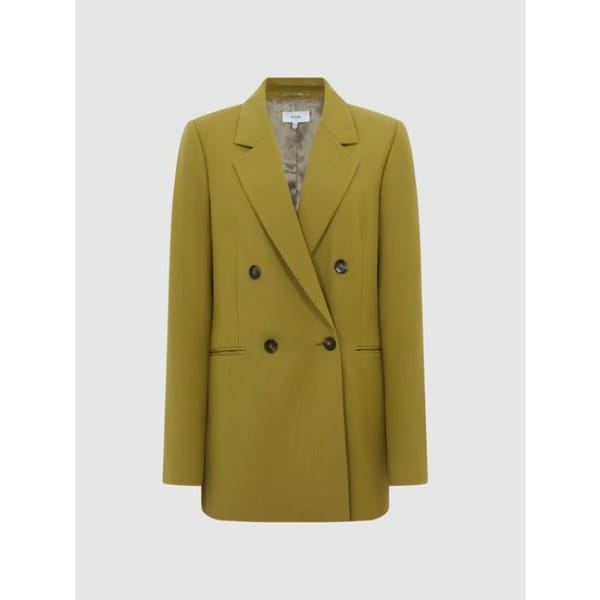 reiss IRIS DOUBLE BREASTED WOOL BLEND BLAZER