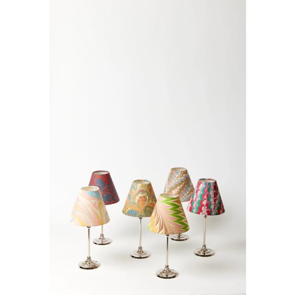 SPICY MARBLED PAPER TABLE LAMP SHADES