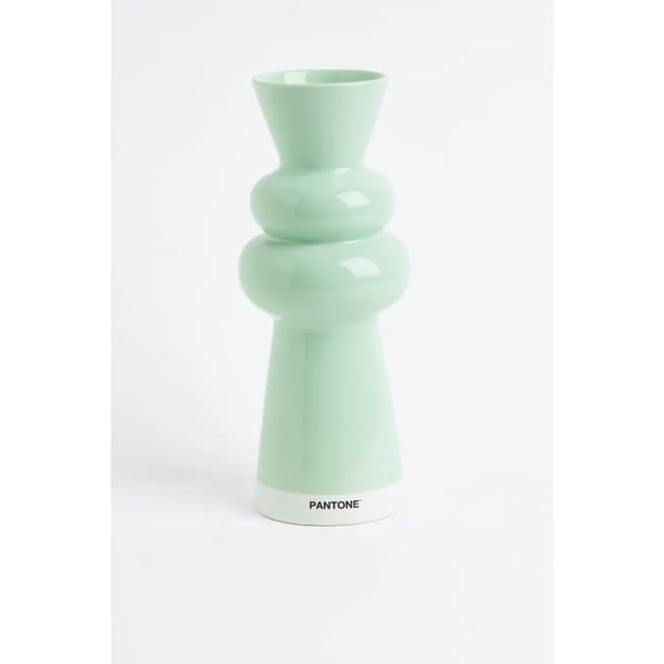stoneware vase in green