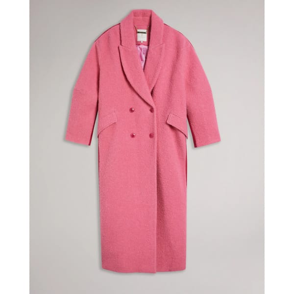 ted baker Fabric Blocked Oversized Crombie Coat