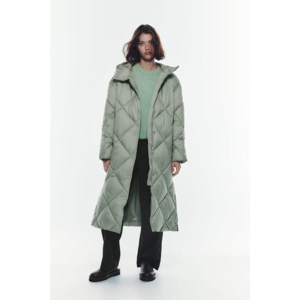 zara LONG QUILTED JACKET - January Sale