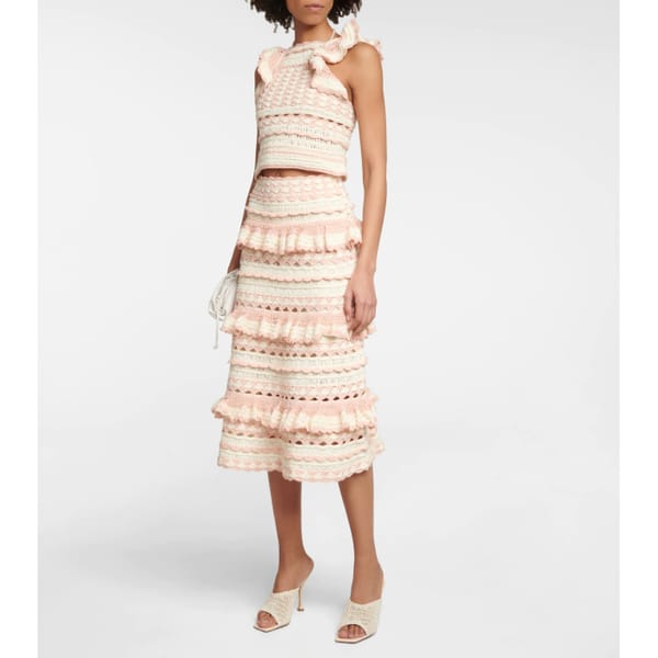 ZIMMERMANN Clover crochet cotton midi skirt - Resort Wear