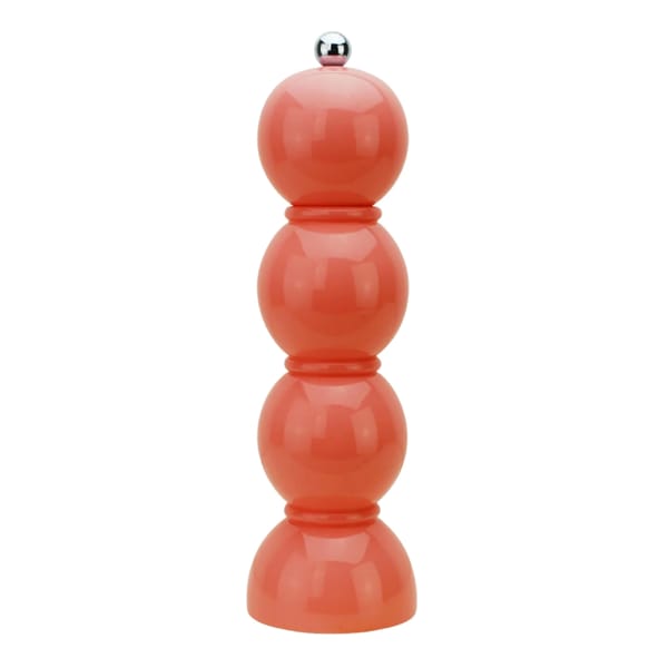 addison ross CORAL PINK LACQUER BOBBIN SALT OR PEPPER MILL GRINDER