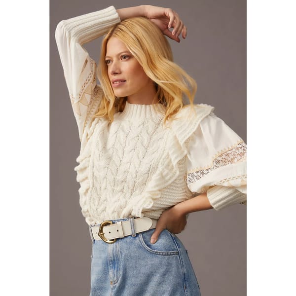 anthropologie By Anthropologie Cable-Knit Jumper
