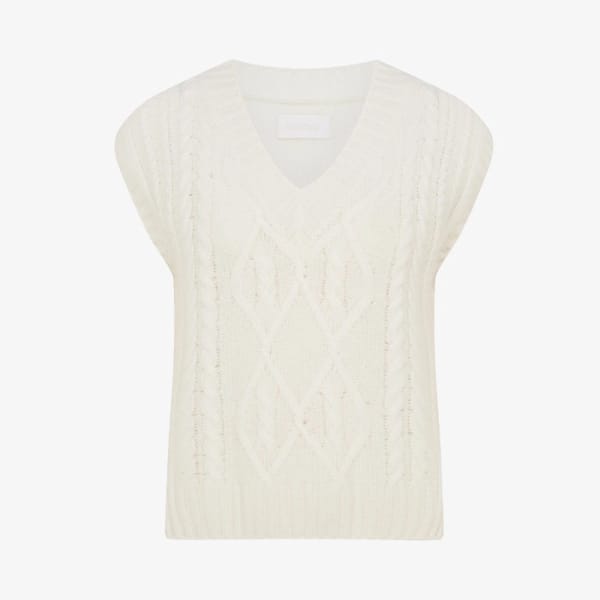 bamford CABLE V NECK VEST