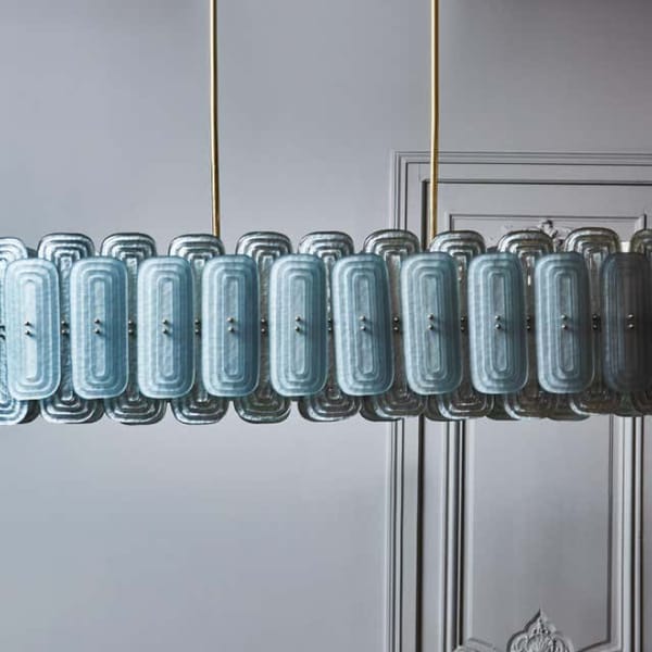 Blue genuine Murano glass chandelier