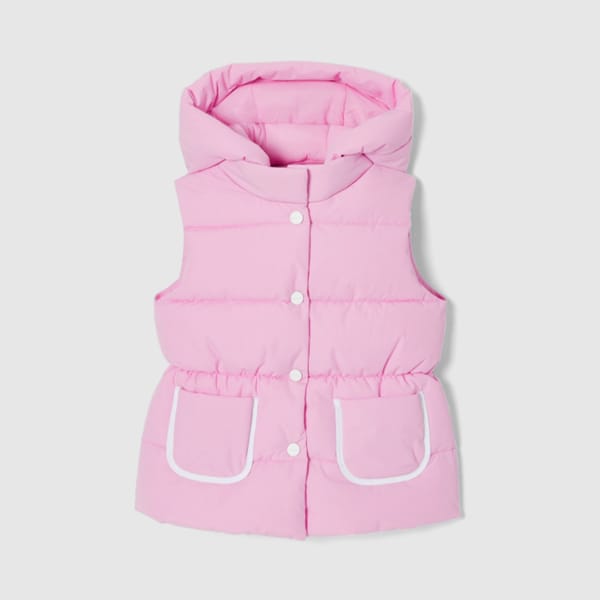 Girl Sleeveless Down Jacket - childrenswear