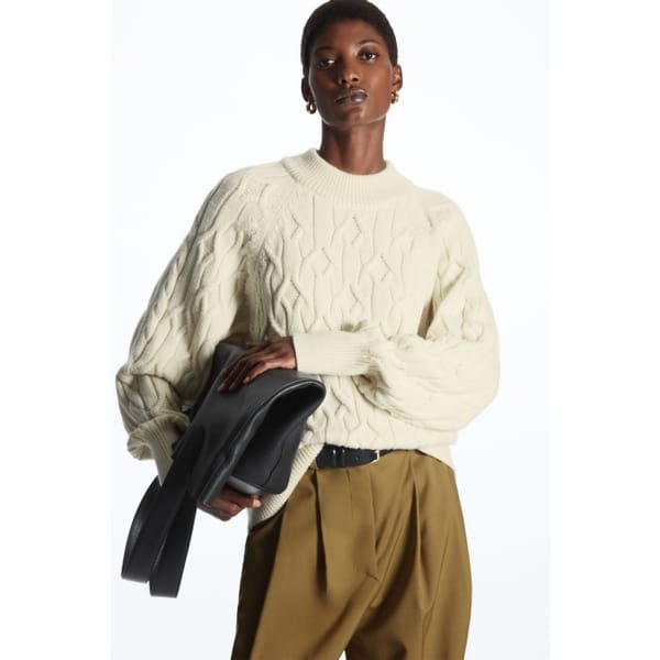 cos CABLE-KNIT WOOL-BLEND JUMPER