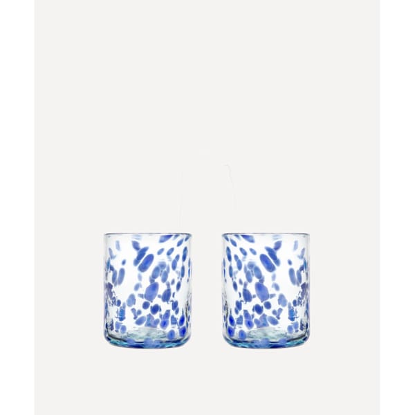 LATE AFTERNOON Set of 2 Azul Tumblers - coloured glassware