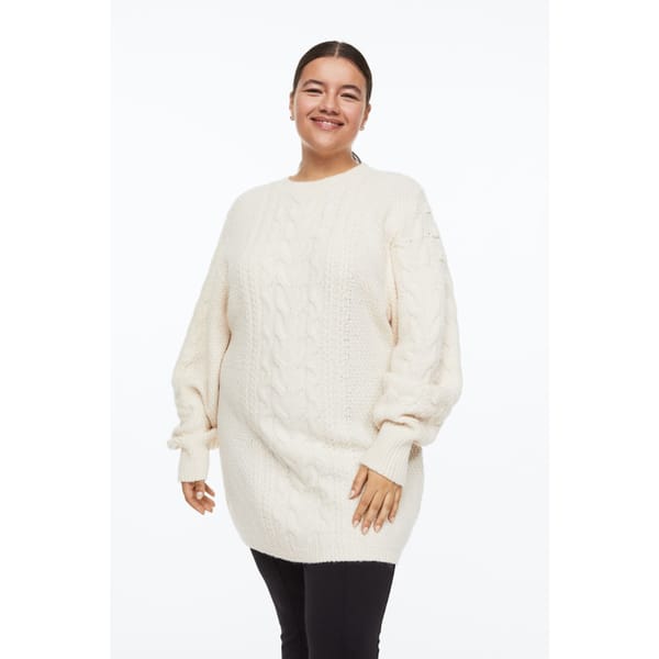 H_M+ Cable-knit dress