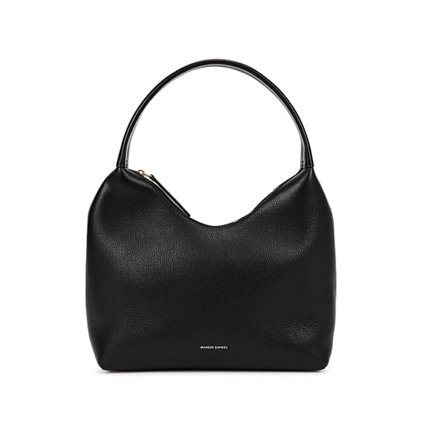 harvey nichgols MANSUR GAVRIEL Soft Candy black leather top handle bag
