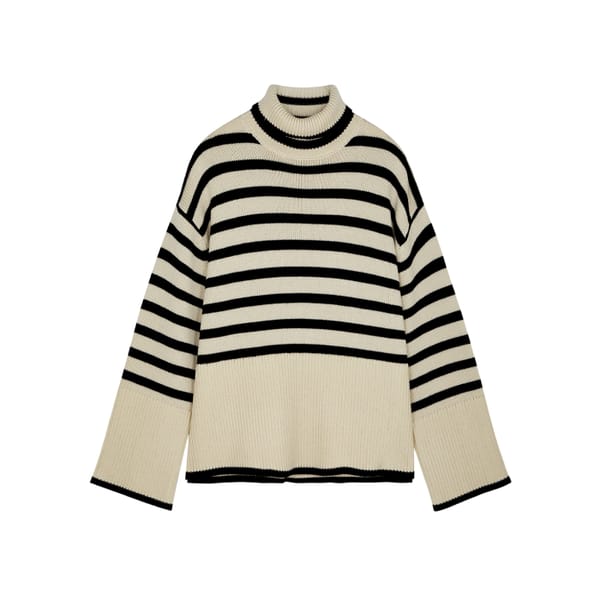 TOTÊME Striped roll-neck wool-blend jumper