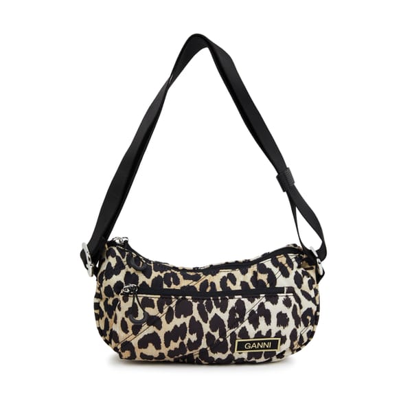 GANNI Small leopard-print nylon cross-body bag - Cargo Pants