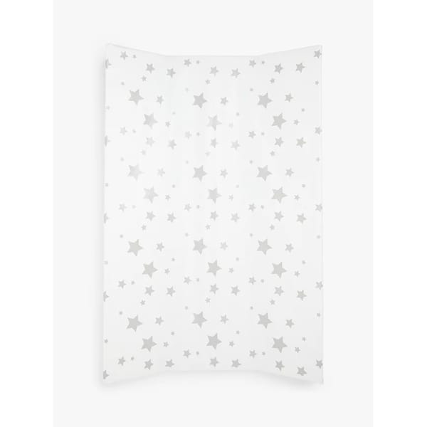 john lewis Star Print Wedge Baby Changing Mat, Off White