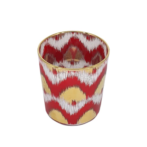 Les Ottomans Set of 4 Ikat gold glasses - coloured glassware