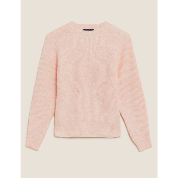 M_S Ribbed Crew Neck Relaxed Jumper
