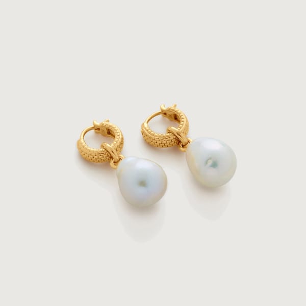 monica vinader Baroque Pearl Heirloom Huggie Earrings -Cargo Pants