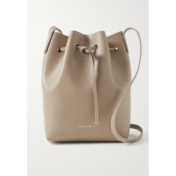 netaporte MANSUR GAVRIEL Classic mini textured-leather bucket bag