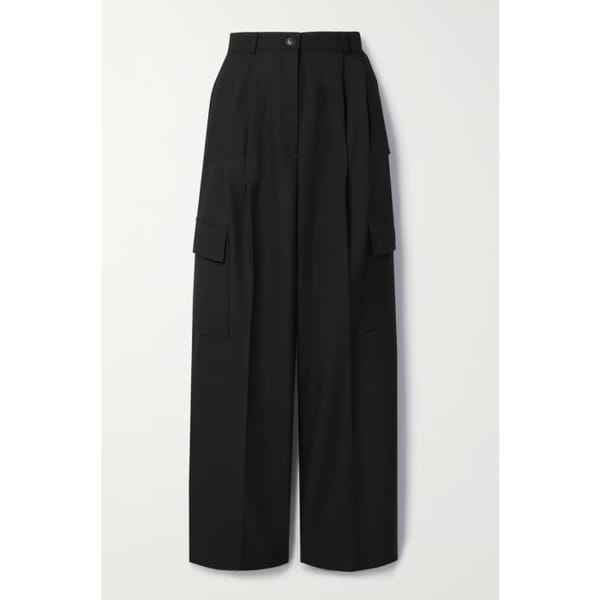 Maesa pleated woven wide-leg cargo pants - Cargo Pants