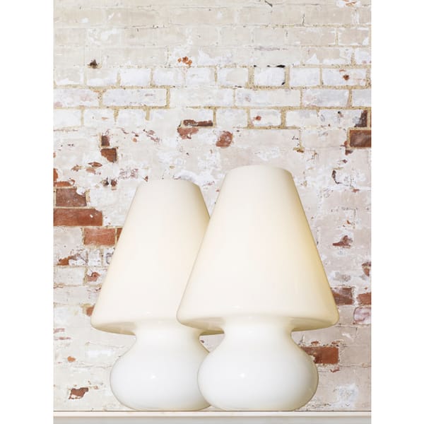 Pair of mushroom table lamps