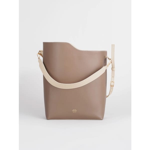 POMPEI HAZELNUT_LIMESTONE LEATHER LARGE TOTE BAG REGULAR PRICE£690