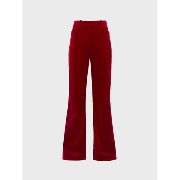reiss BREE VELVET FLARED TROUSERS