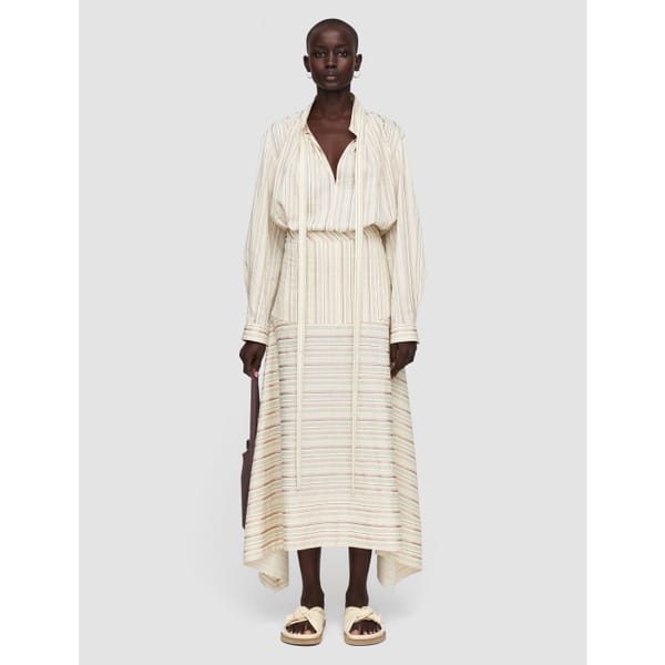 Silk Cotton Stripe Dalwood Skirt