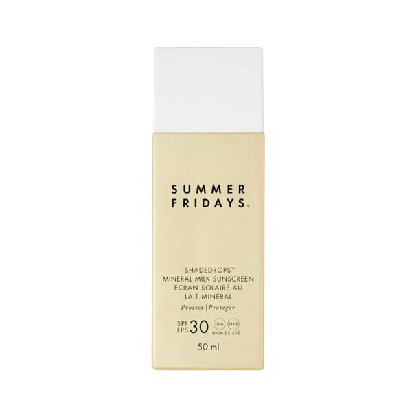 Summer Fridays Shadedrops Broad Spectrum SPF 30 Mineral Milk Sunscreen