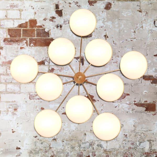 Ten light Murano wall light