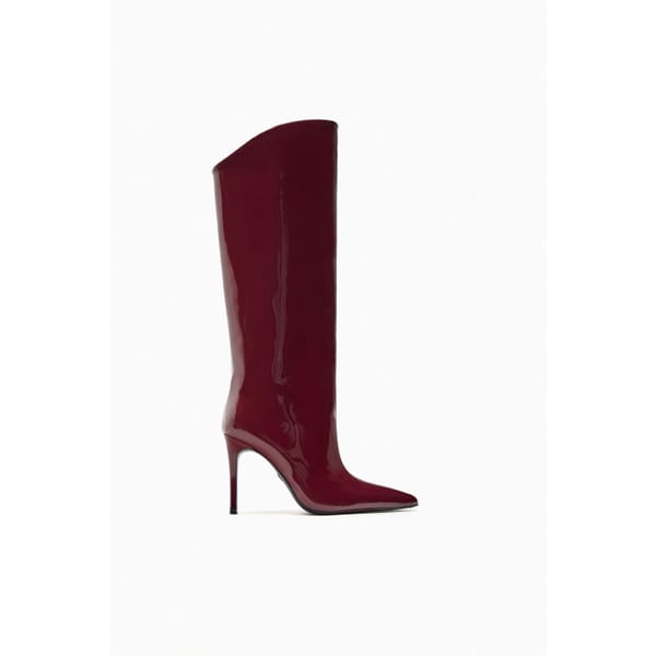 zara KNEE-HIGH HEELED BOOTS