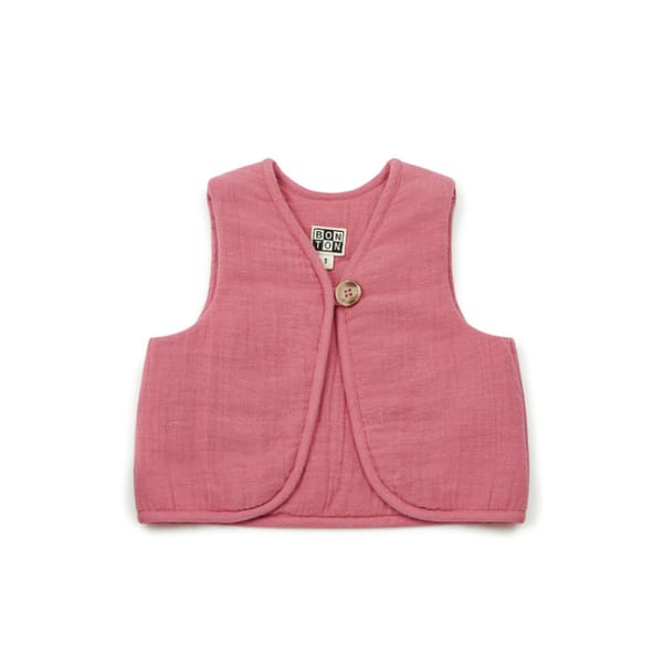 bonton Cotton gauze baby cardigan