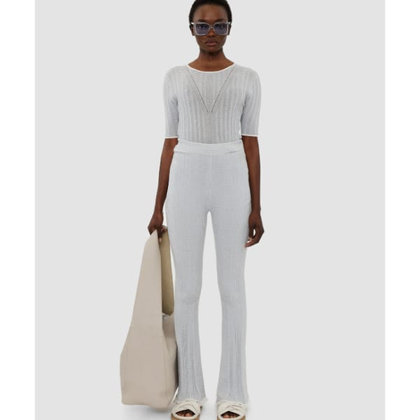 Light Cotton Stripe Trousers