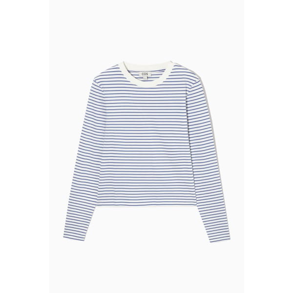 cos SLIM-FIT HEAVYWEIGHT LONG-SLEEVED T-SHIRT