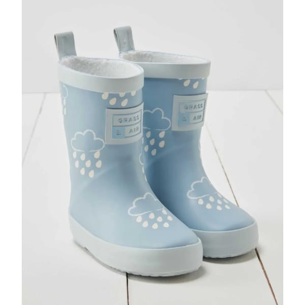 grass annd air Little Kids Baby Blue Colour-Revealing Wellies