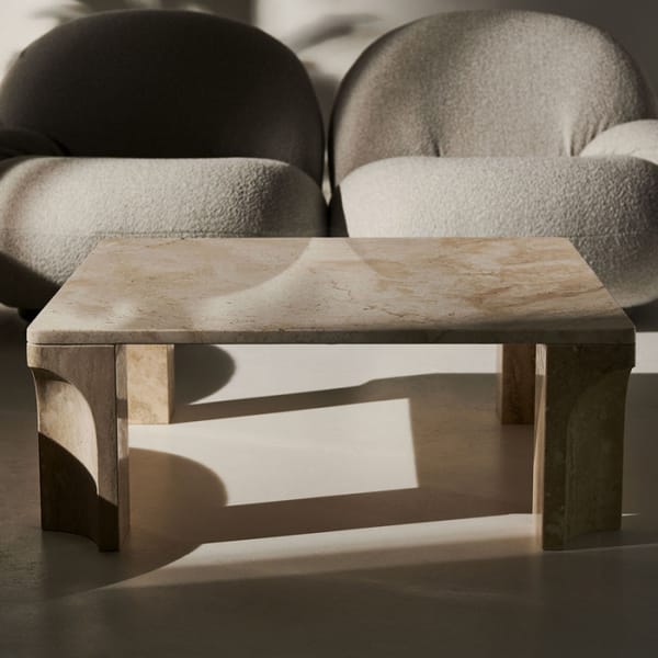 gubi - travertine coffee table