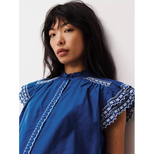 And or Calypso Embroidered Shirt Blue