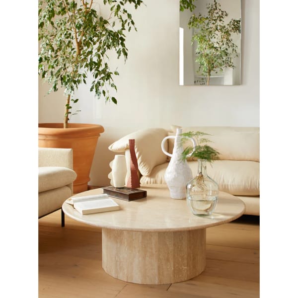 LemonDesign ASHBY coffee table - travertine coffee table